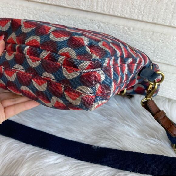 FOSSIL Canvas Ryder Sydney Satchel Tote Crossbody Handbag - Picture 10 of 12